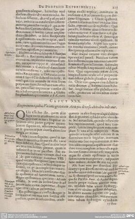 Caput XXX. Experimentam quibus Variatio gravitatis Aeris pro diversa altitudine indicatur.