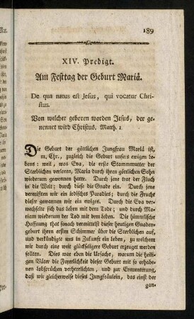 189-202, Auf das Fest der Geburt Mariä.