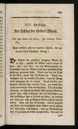 189-202, Auf das Fest der Geburt Mariä.