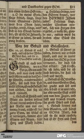 Von der Geduld und Gelassenheit.