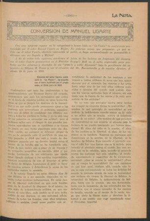 Conversión de Manuel Ugarte