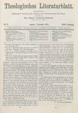529-530 [Rezension] Publications of the University of Pennsylvania. Publications of the Babylonian Section. Vol. I. Nr. 1: Babylonian hymns and prayers