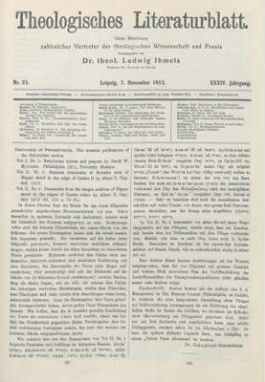 529-530 [Rezension] Publications of the University of Pennsylvania. Publications of the Babylonian Section. Vol. I. Nr. 1: Babylonian hymns and prayers