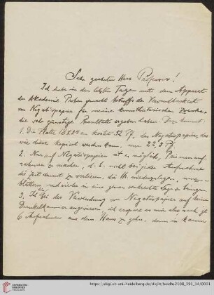 Brief von Fritz Saxl an Franz Boll