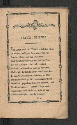 [Erste Elegie. - Sechste Elegie.]