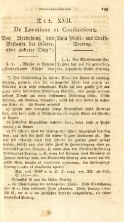 Tit. XVII. Vom Pacht- und Mieth-Vertrag
