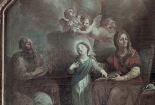 Die junge Maria mit ihren Eltern Joachim und Anna