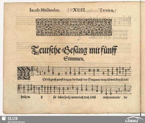Teutsche Gesäng mit fünff Stimmen.