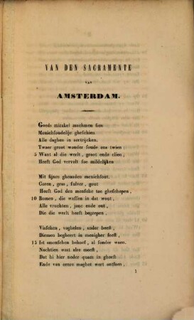 Van den Sacramente van Amsterdam : Gedicht. Met ophelderende Aanteekenigen uitgegeven door P. Leendertz