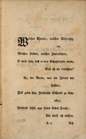 Der Barde an dem Grabe des Majors Christian Ewald von Kleist