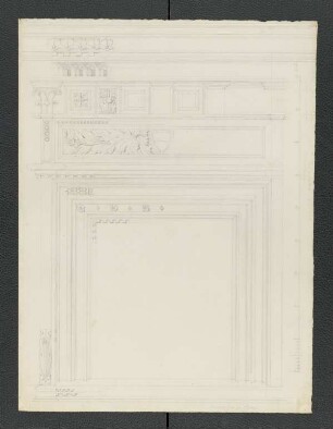 Siena, Rathauskapelle, Chorgestühl, Detail [Carl Luckow, zeichnerischer Nachlass]