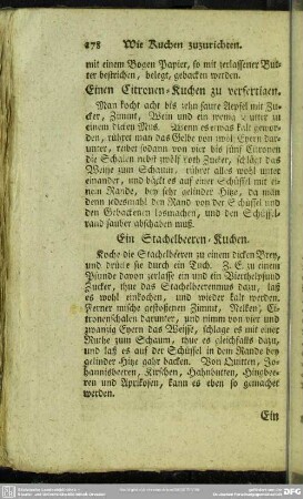 Einen Citronenkuchen verfertigen