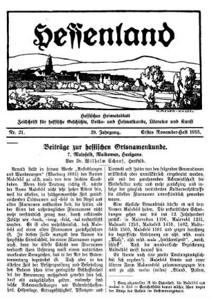 Nr. 21, Erstes November-Heft 1915