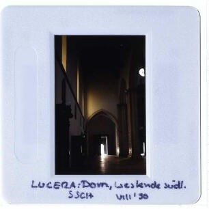 Lucera, Kathedrale : Innenansicht südliches Seitenschiff