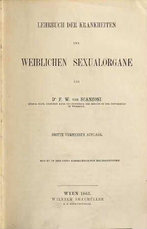 Lehrbuch der Krankheiten der weiblichen Sexualorgane