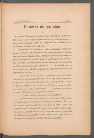 El amor de los ojos : [Traducción]