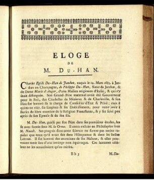 Eloge De M. Du - Han.