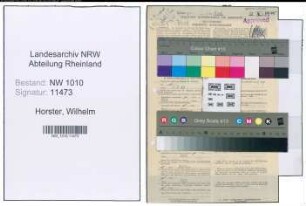 Entnazifizierung Wilhelm Horster , geb. 29.04.1886 (Verw.Beamter)