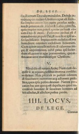IIII. Locus. De Lege.