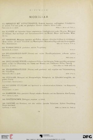 Mobiliar (Nr. 355-436)