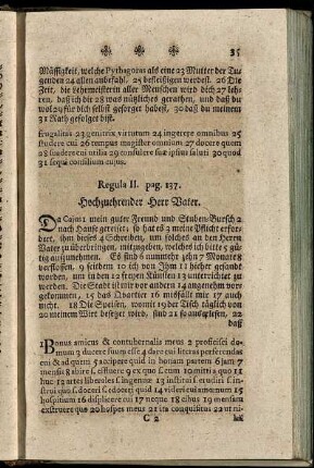 Regula II. pag. 137.