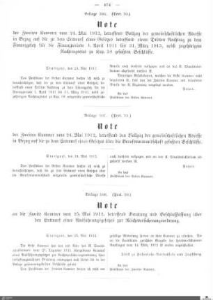 Beilagen zu Protokoll, 30. Sitzung