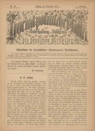 Nr. 48. Berlin, 27. November 1875. 3. Jahrgang.