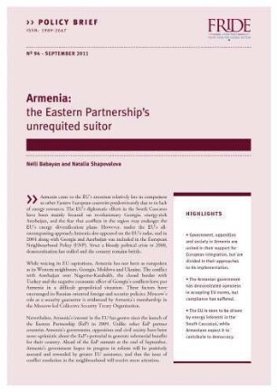 Armenia: the eastern partnership's unrequited suitor