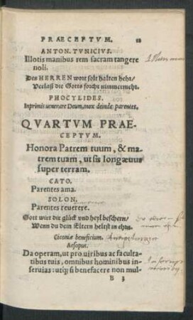 Quartum Praeceptum.