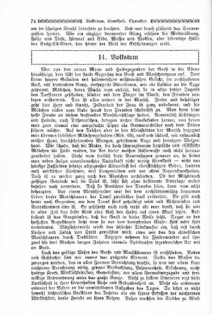 14. Volkstum
