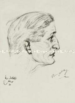 Bildnis des englischen Sportlers Lord Burghley