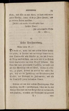 39. Ueber Verschwendung