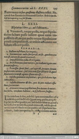 L. XXXI. Uspianus libro 42. ad Sabinum
