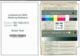 Entnazifizierung Ruth Scharf , geb. 28.05.1921 (Postassistentin)