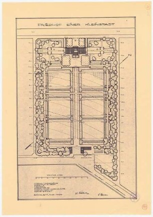 Friedhof: Grundriss 1:1000