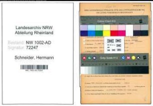 Entnazifizierung Hermann Schneider, geb. 07.06.1912 (Kaufm.Angest.)