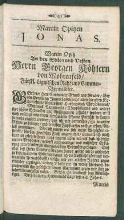 Martin Opitzen Jonas.