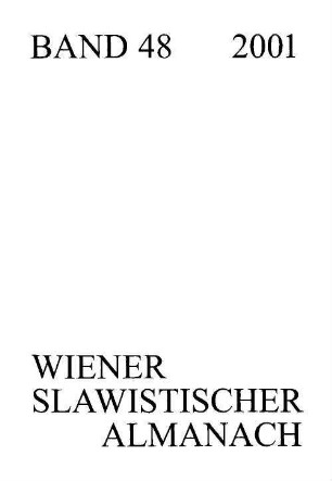 Wiener slawistischer Almanach. 48. 2001