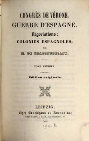 Congrès de Vèrone : Guerre d'Espagne ; Negociations: Colonies Espagnoles, 1