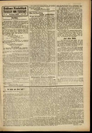 Zweite Ausgabe vom Mittwoch, den 10. Juli 1918.