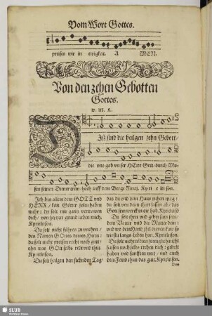 Von den zehen Gebotten Gottes.