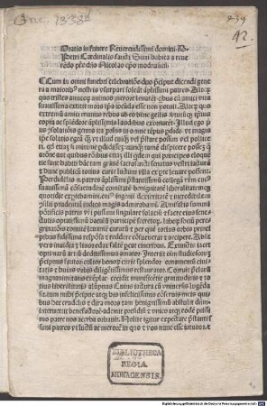 Oratio in funere Petri cardinalis Sancti Sixti