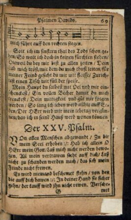 Der XXV. Psalm.