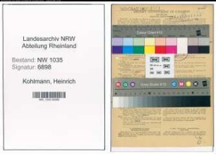 Entnazifizierung Heinrich Kohlmann , geb. 12.02.1901 (Maschinist)