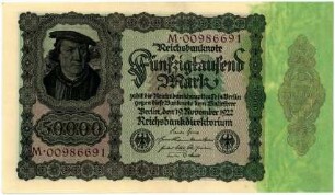 Geldschein, 50.000 Mark, 19.11.1922