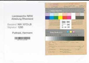 Entnazifizierung Hermann Potthast , geb. 28.02.1898 (Beamter)