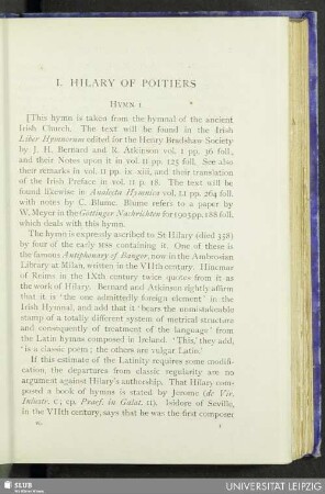 The ancient Latin hymns