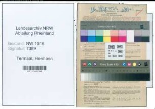 Entnazifizierung Hermann Termaat , geb. 05.10.1892 (Postbetriebsassistent)