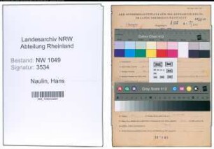 Entnazifizierung Hans Naulin , geb. 11.10.1914 (Technischer Angestellter)