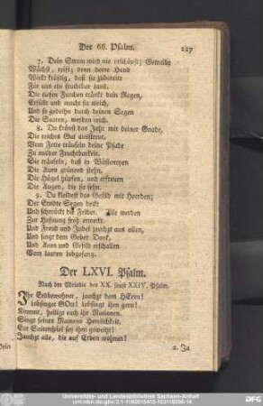 Der LXVI. Psalm.